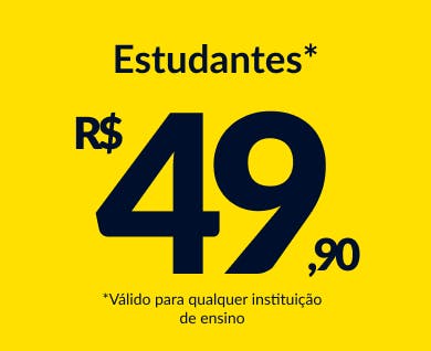 R$ 49,90 para estudantes de qualquer instituição de ensino